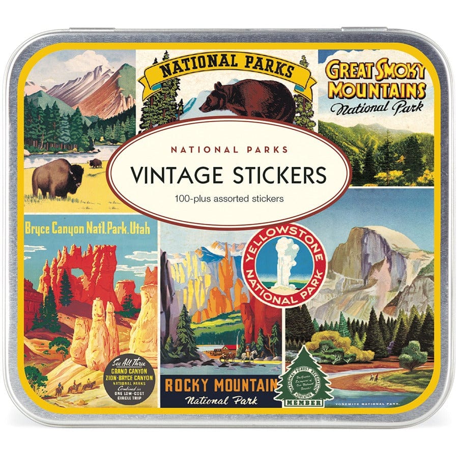 Cavallini & Co. Gift Tags Cavallini & Co Vintage National Parks - Tin of Stickers