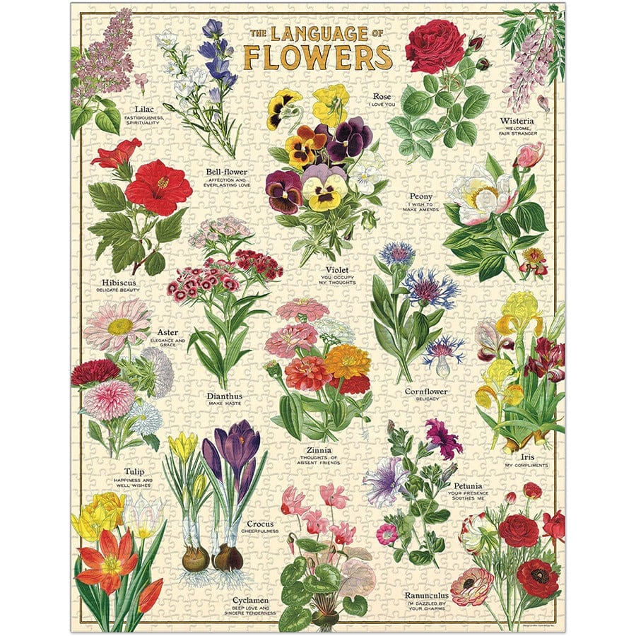 Cavallini & Co. Puzzle Cavallini & Co Vintage Language of Flowers 1,000 Piece Puzzle