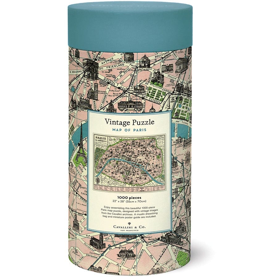 Cavallini & Co. Puzzle Cavallini & Co Vintage Map of Paris 1,000 Piece Puzzle