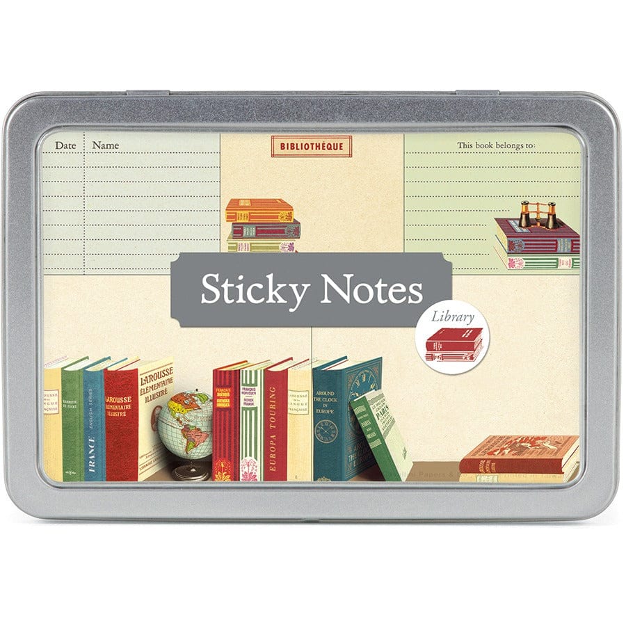 Cavallini & Co. Sticky Notes Library Books Sticky Notes