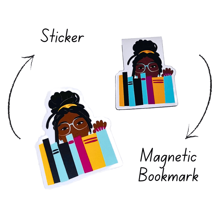 CheerNotes Cards My Book Shelf Stickers | Black Girl Book Lover | Bookish