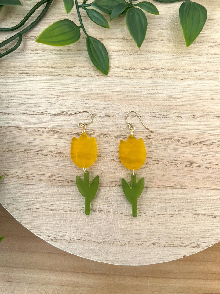 Cocoa Loves Grey Earrings Tulip Dreams