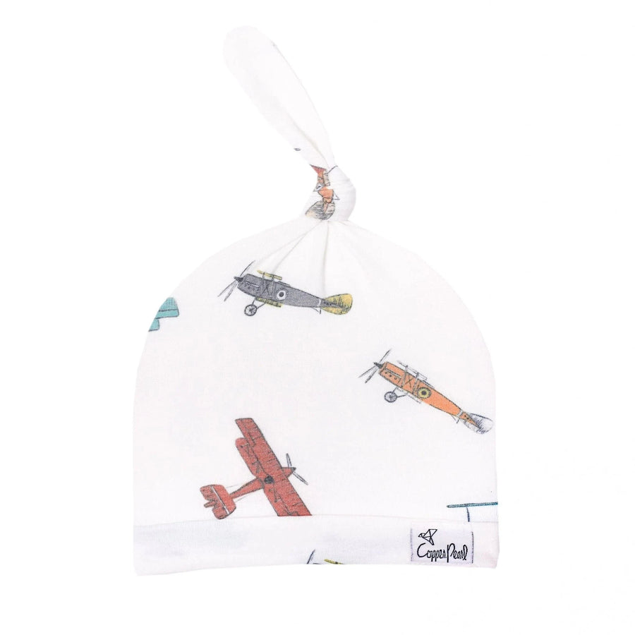 Copper Pearl Baby Ace Top Knot Hat