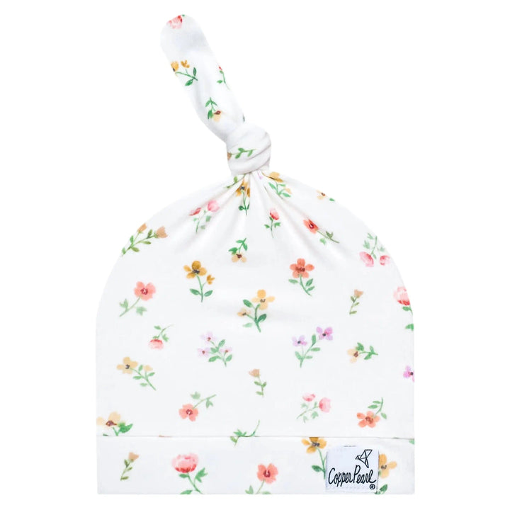 Copper Pearl Baby Eloise Top Knot Hat 0-4mo