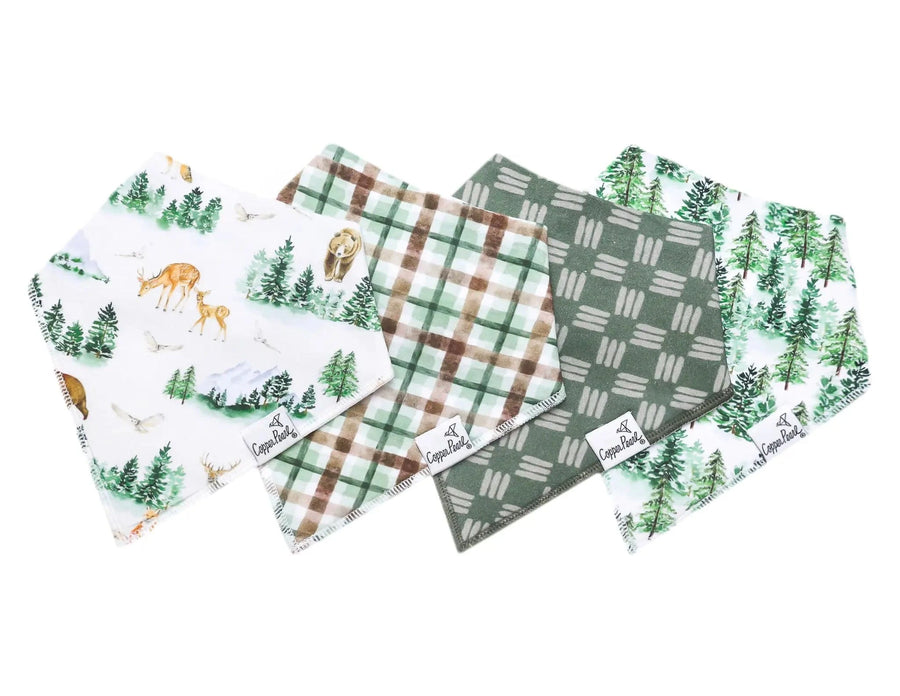 Copper Pearl Baby Grayson Bandana Bib Set (4-Pack)