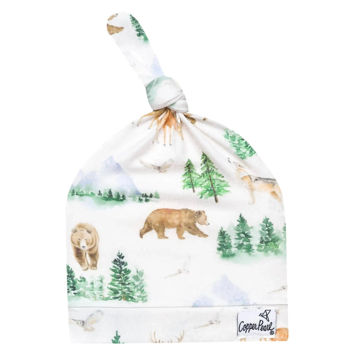 Copper Pearl Baby Grayson Top Knot Hat