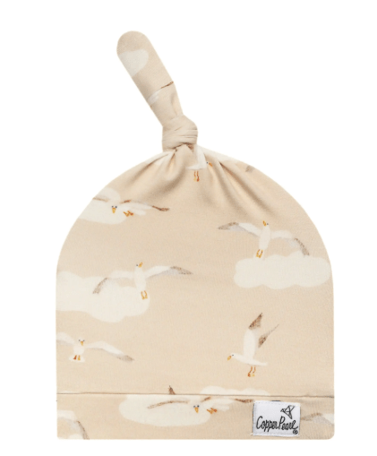 Copper Pearl Baby Gully Top Knot Hat