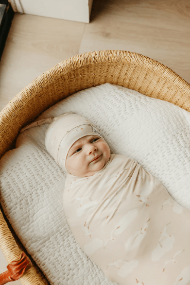 Copper Pearl Baby Gully Top Knot Hat