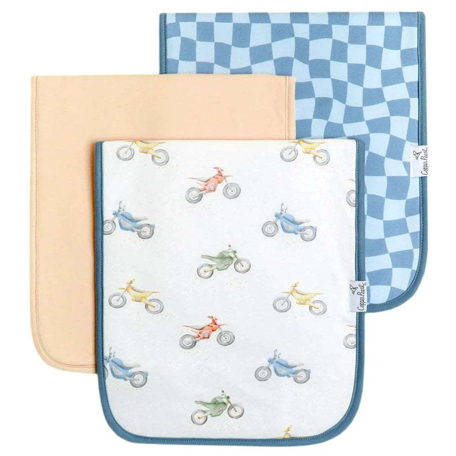Copper Pearl Baby Ryder Burp Cloth Set (3- Pack)