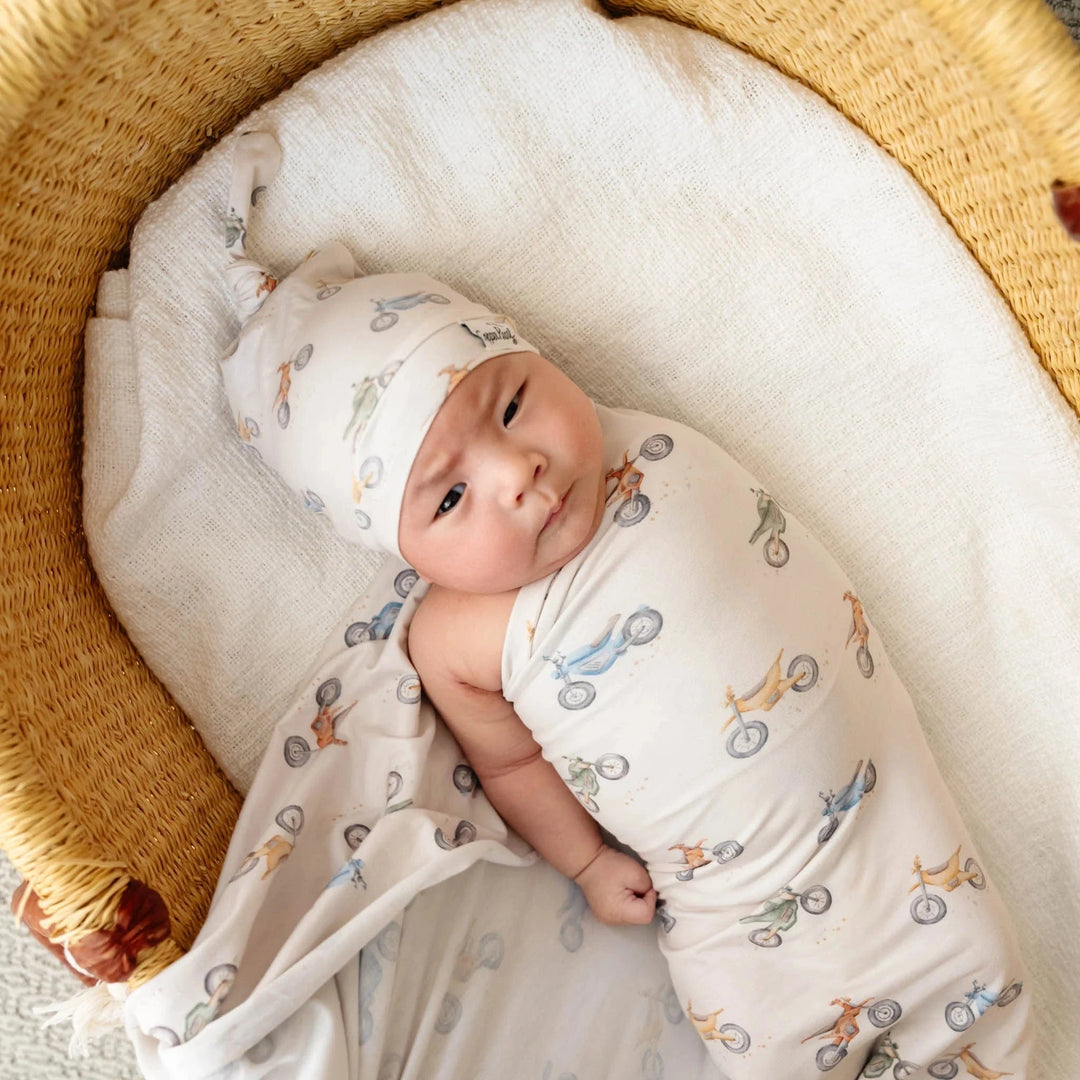 Copper Pearl Baby Ryder Top Knot Hat