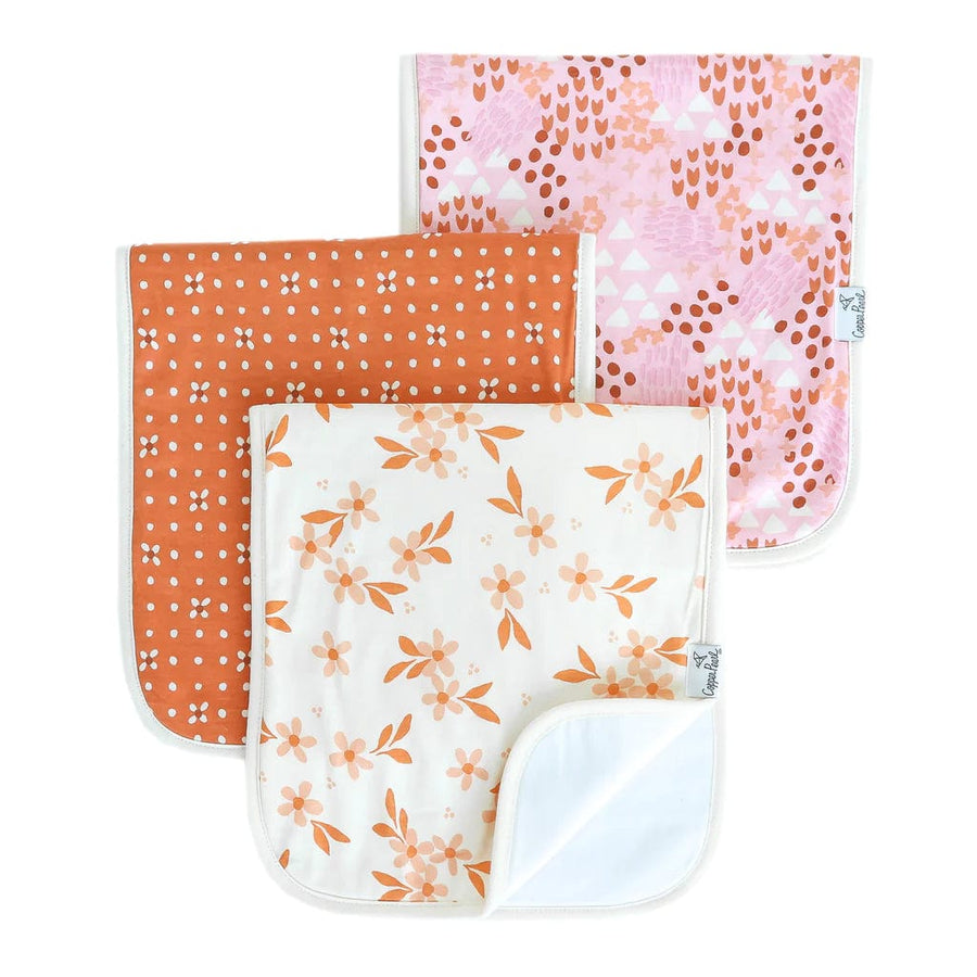 Copper Pearl Burp Cloth Rue Burp Cloth Set (3-Pack)