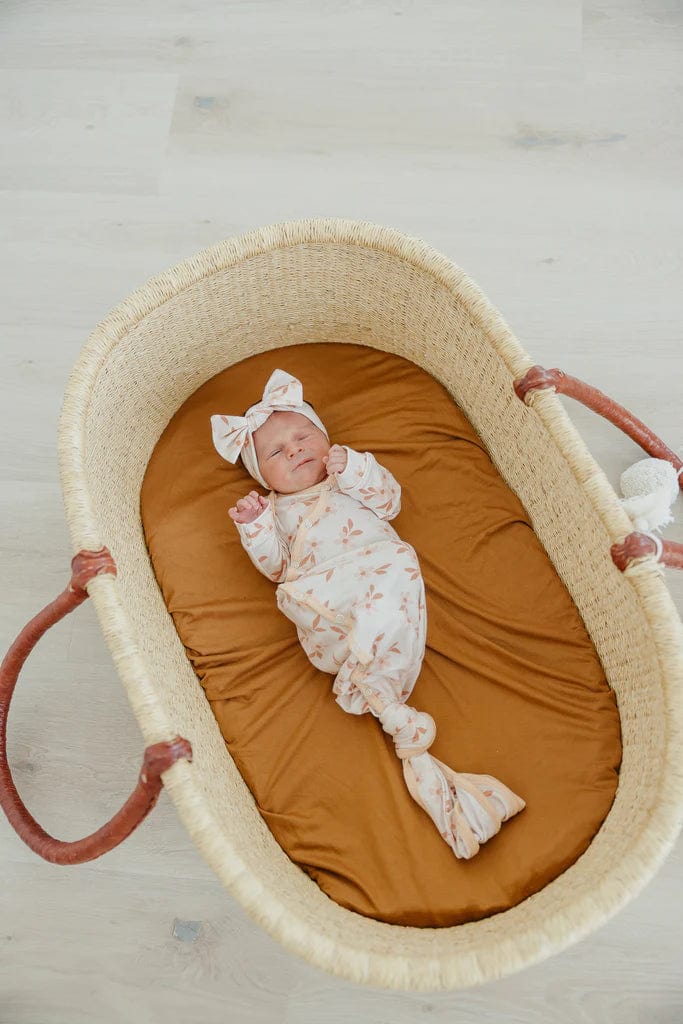 Copper Pearl knotted gown Rue Newborn Knotted Gown