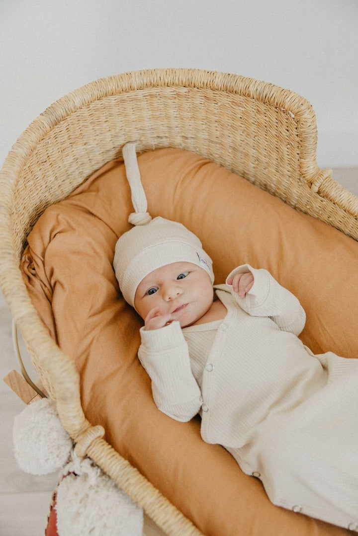 Copper Pearl Sleeping Moonstone Newborn Knotted Gown