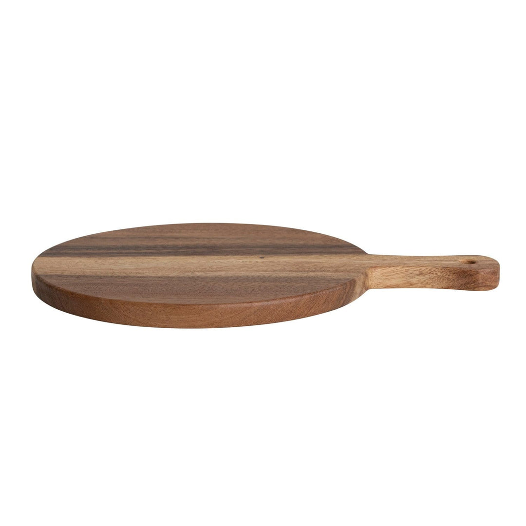 Creative Coop Cutting Board Suar Wood Cheese/Cutting Board with Handle