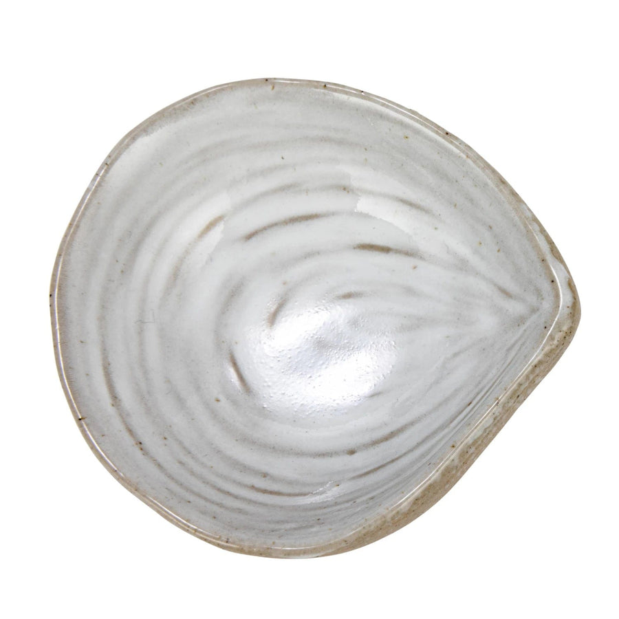 Creative Coop Dish Stoneware Shell Dish, White