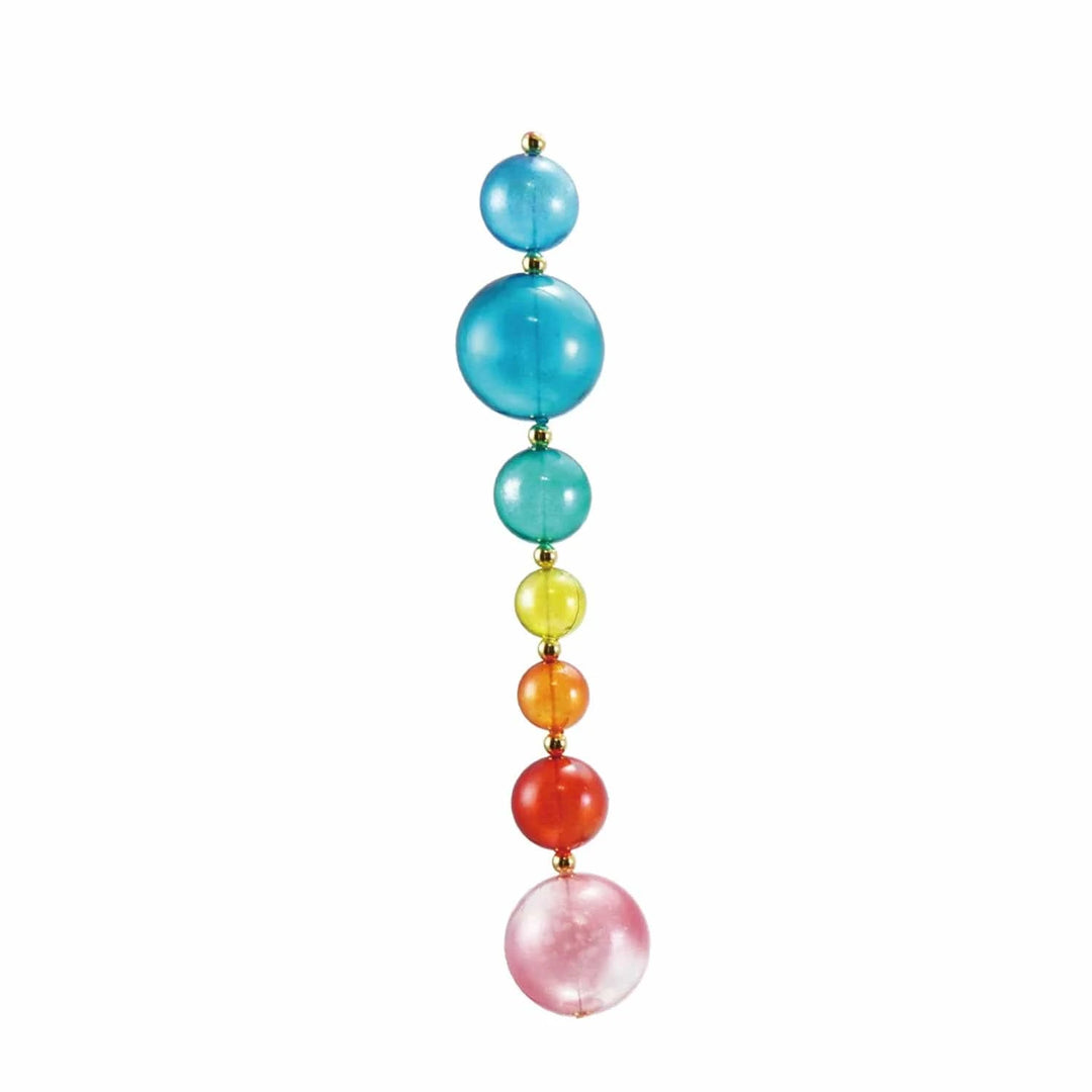 Creative Coop Holiday 72"L Plastic Ball Garland, Multi Color