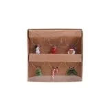 Creative Coop Holiday Blown Glass Holiday Icon Wine Glass Charms, Boxed Set of 6