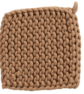 Creative Coop Home Coffee Cotton Crocheted Potholder