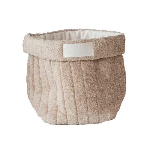 Creative Coop Home Coffee Quilted Cotton Terry Cloth Folding Baskets