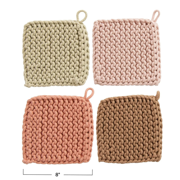 Creative Coop Home Cotton Crocheted Potholder