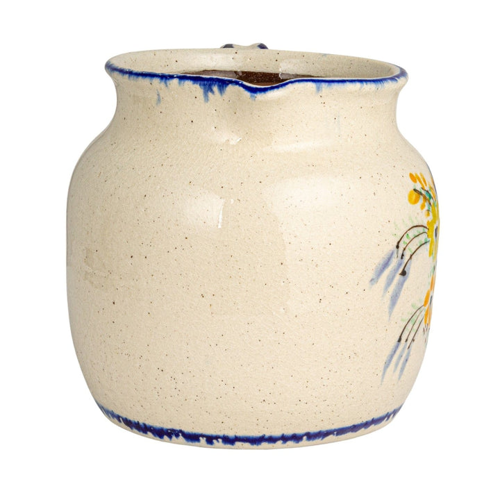 Creative Coop Home Decorative Terra-cotta Pitcher with Flowers & Handle, (Each One Will Vary) - LOCAL PICKUP ONLY
