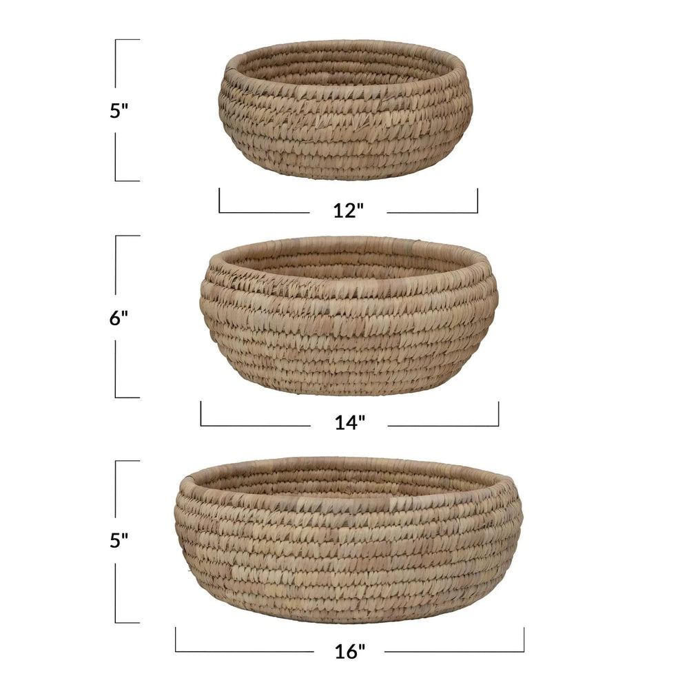 Creative Coop Home Grass and Date Leaf Baskets