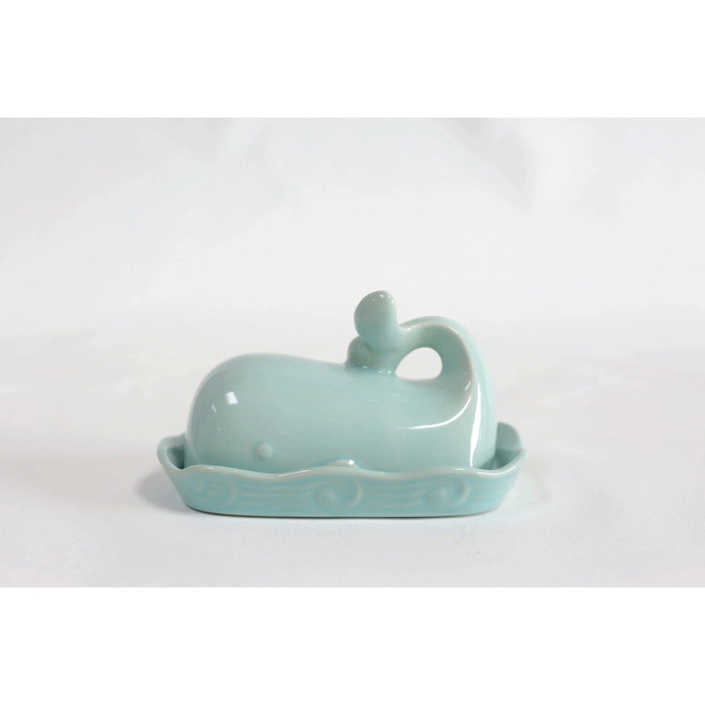 Creative Coop Home Stoneware Whale Butter Dish