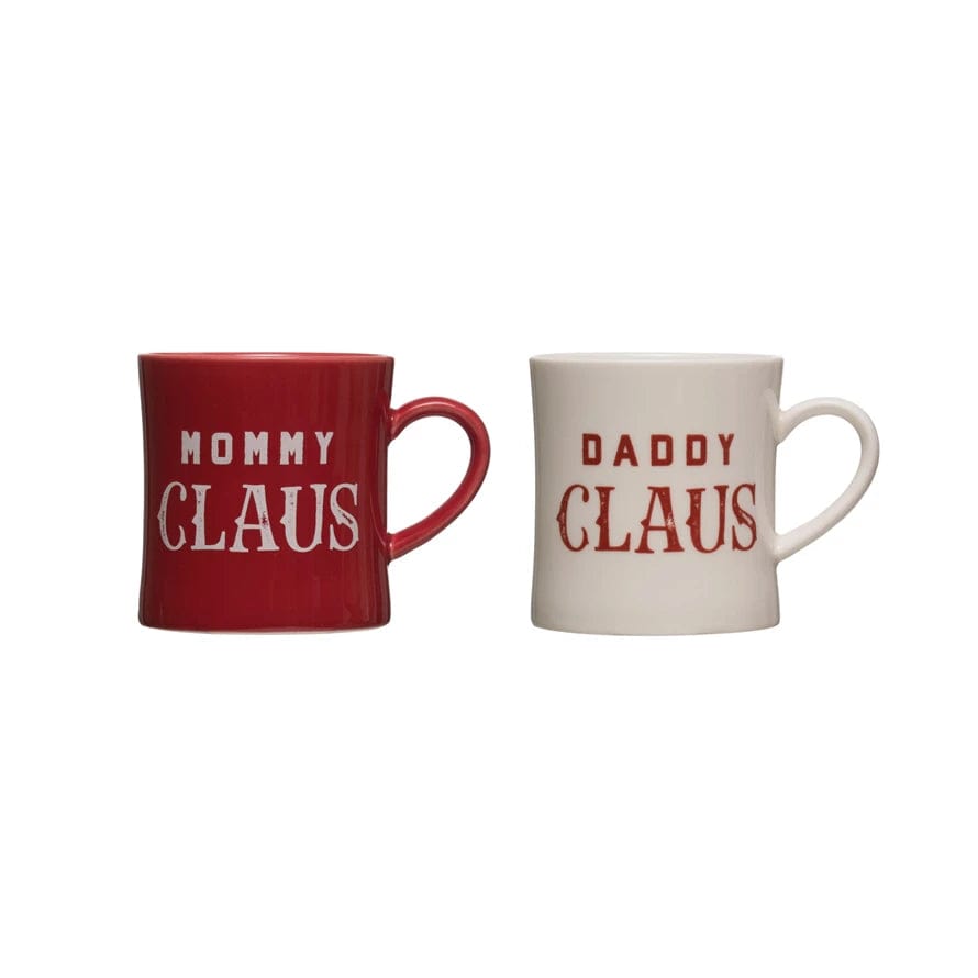 Winterberry Set of 2 Mama Claus Papa Claus Mugs