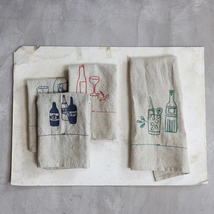 Creative Coop Tea Towel Woven Linen & Cotton Blend Tea Towel