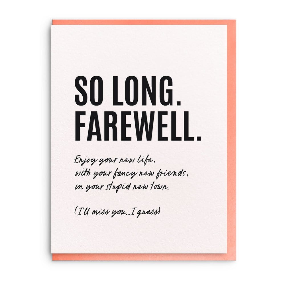 Dahlia Press Card So Long Card