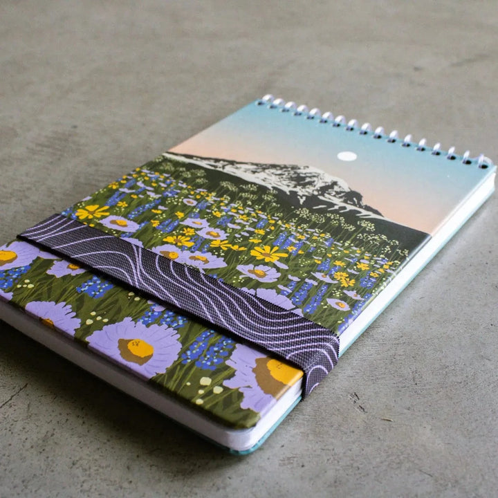 Denik Paper Mountain Flowers Spiral Bound Notebook
