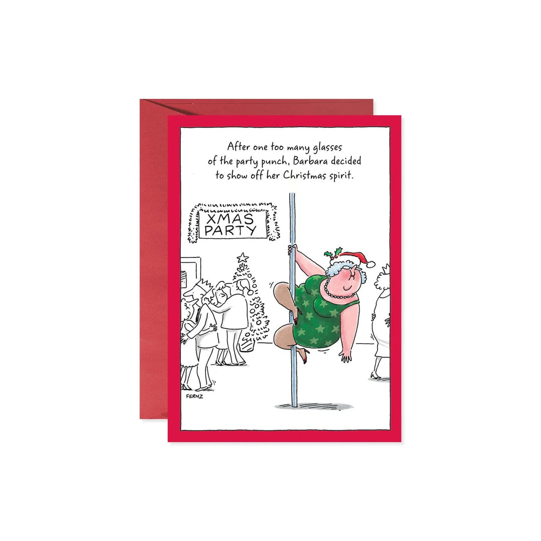 Design Design Card Christmas Party Pole Dancer Card