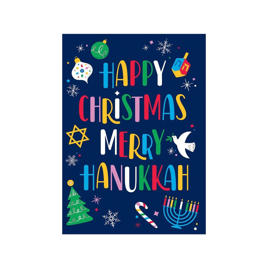 Design Design Card Happy Christmas and Merry Hanukkah Card