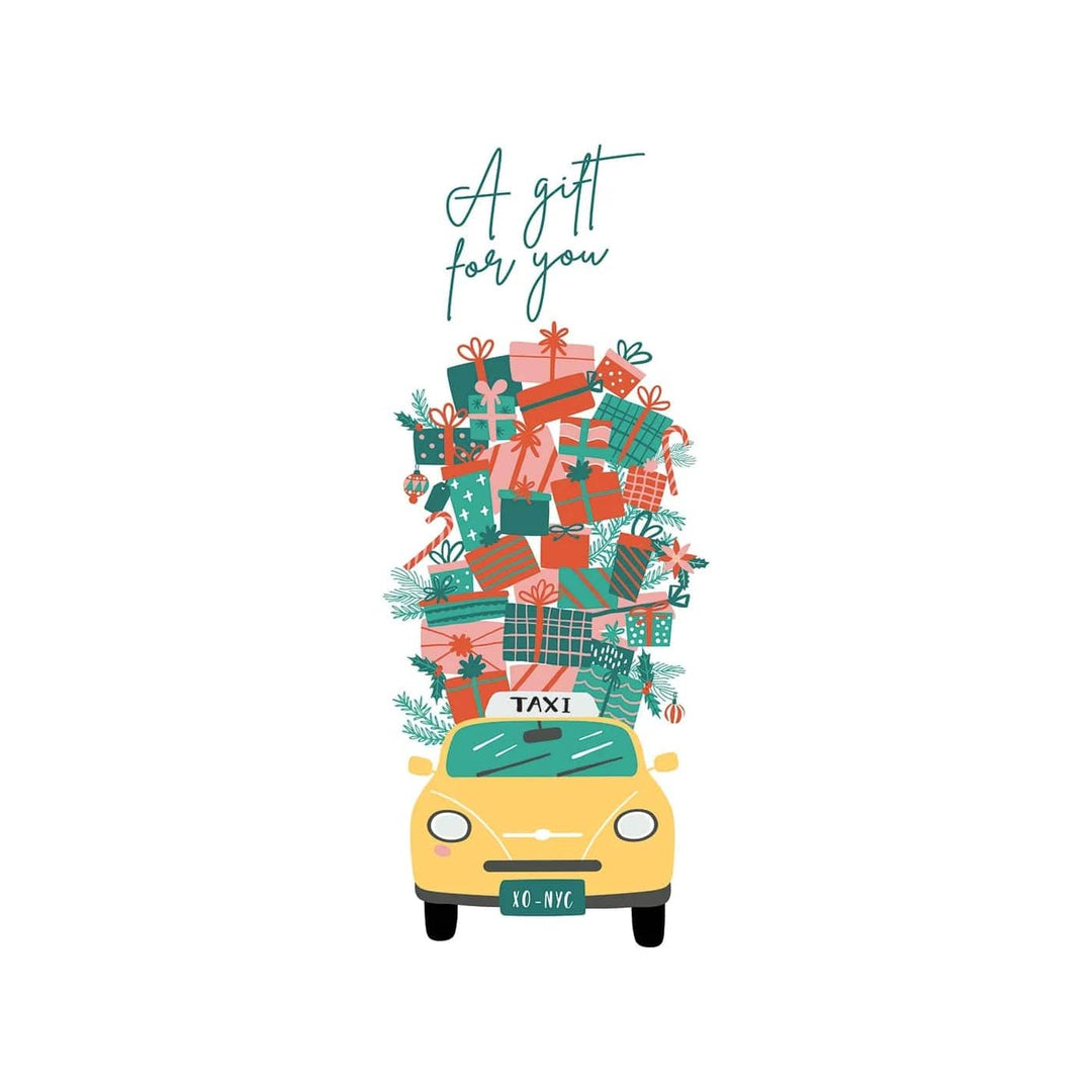 Design Design Card NYC Christmas Taxi Card