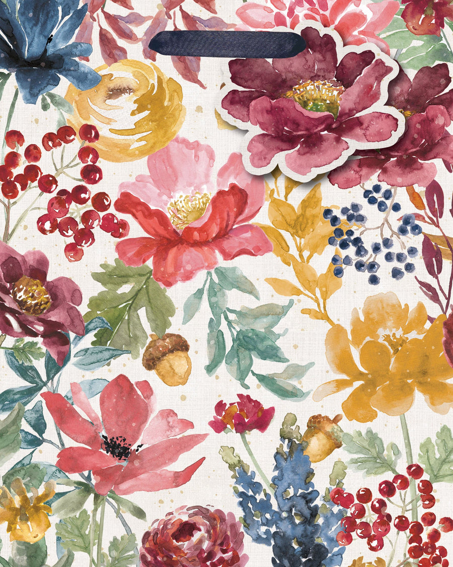 Design Design Holiday Fall Florals Gift Bag - Medium