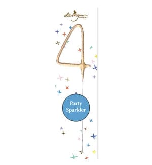 Design Design Party Supplies 4 Sparkler Number Cake Toppers