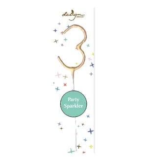 Design Design Party Supplies Sparkler Number Cake Toppers