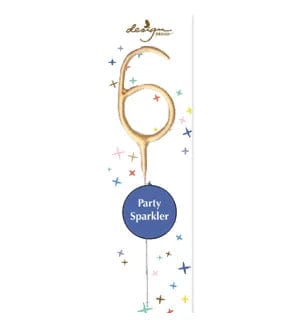 Design Design Party Supplies Sparkler Number Cake Toppers