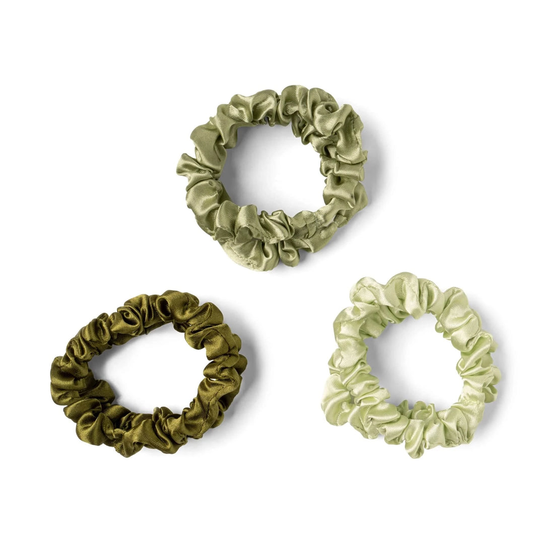 DM Merchandising Gifts Greens Crush Take Care Satin Scrunchies
