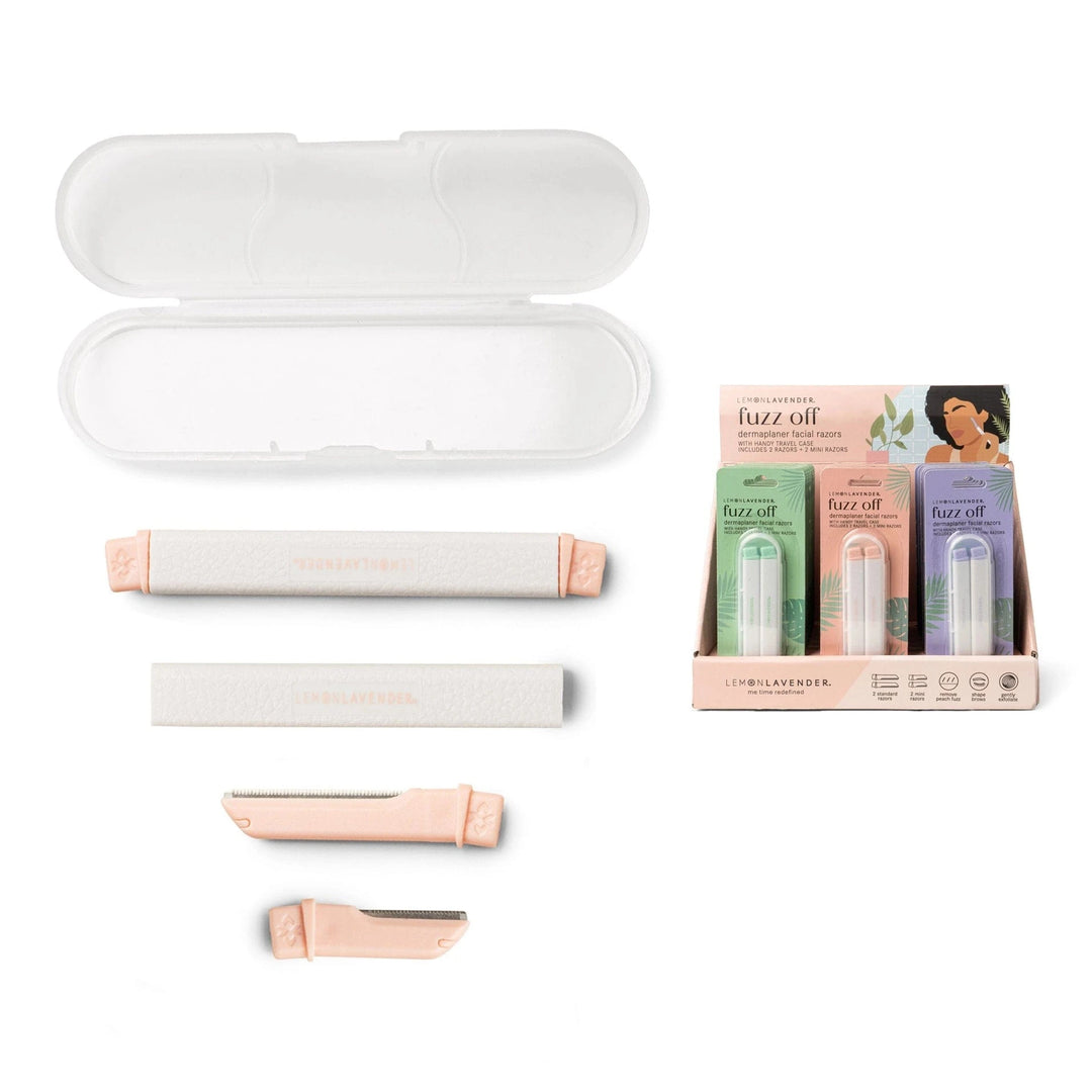 DM Merchandising Gifts Lemon Lavender Fuzz Off Dermaplaner Facial Razor