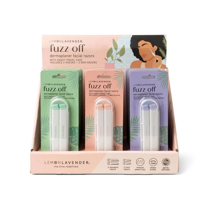 DM Merchandising Gifts Lemon Lavender Fuzz Off Dermaplaner Facial Razor
