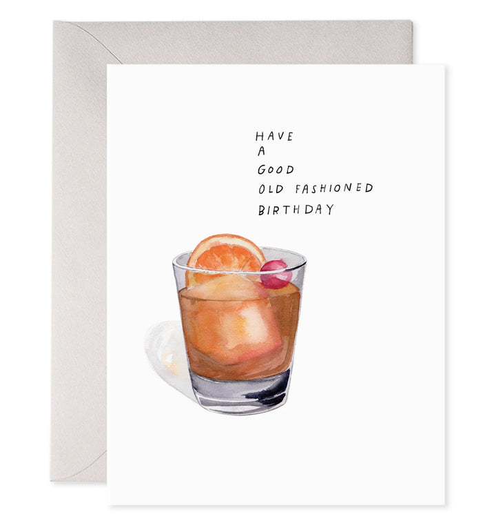 E. Frances Paper Card Old Fashioned Birthday Card