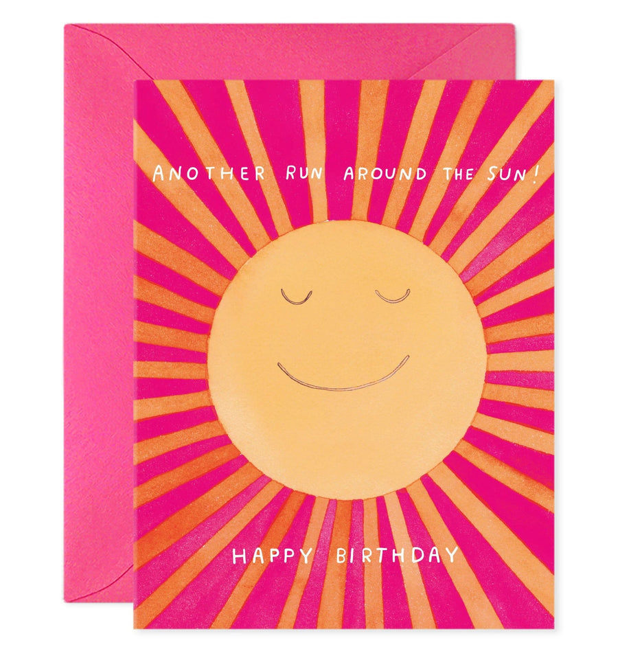 E. Frances Paper Card Run Around the Sun Card