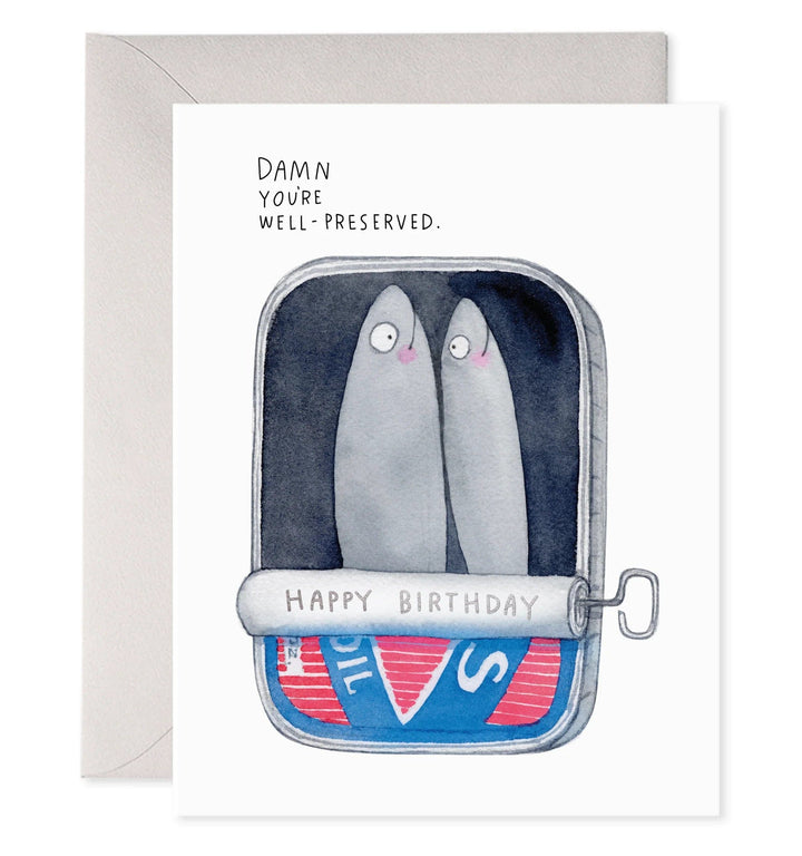 E. Frances Paper Card Sardines Birthday Card
