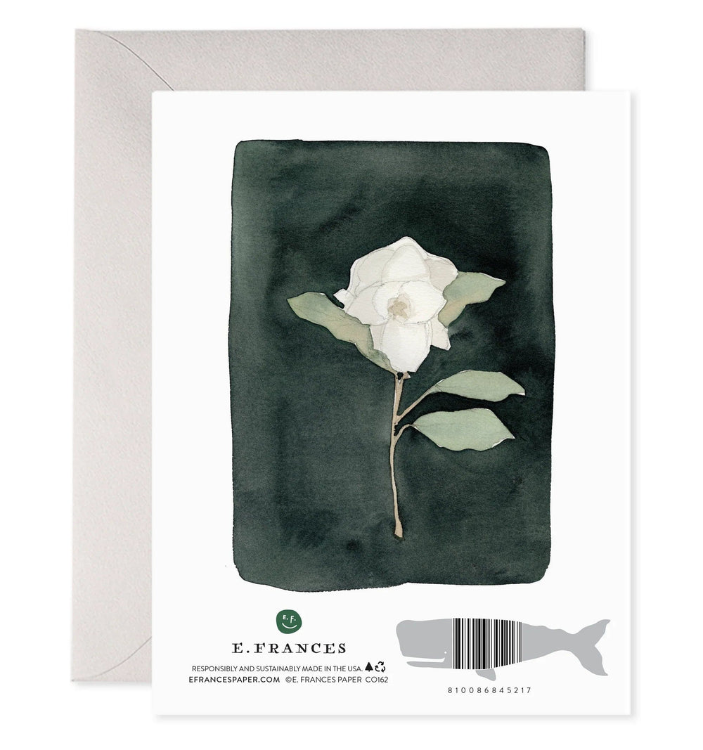E. Frances Paper Card White Flower Card