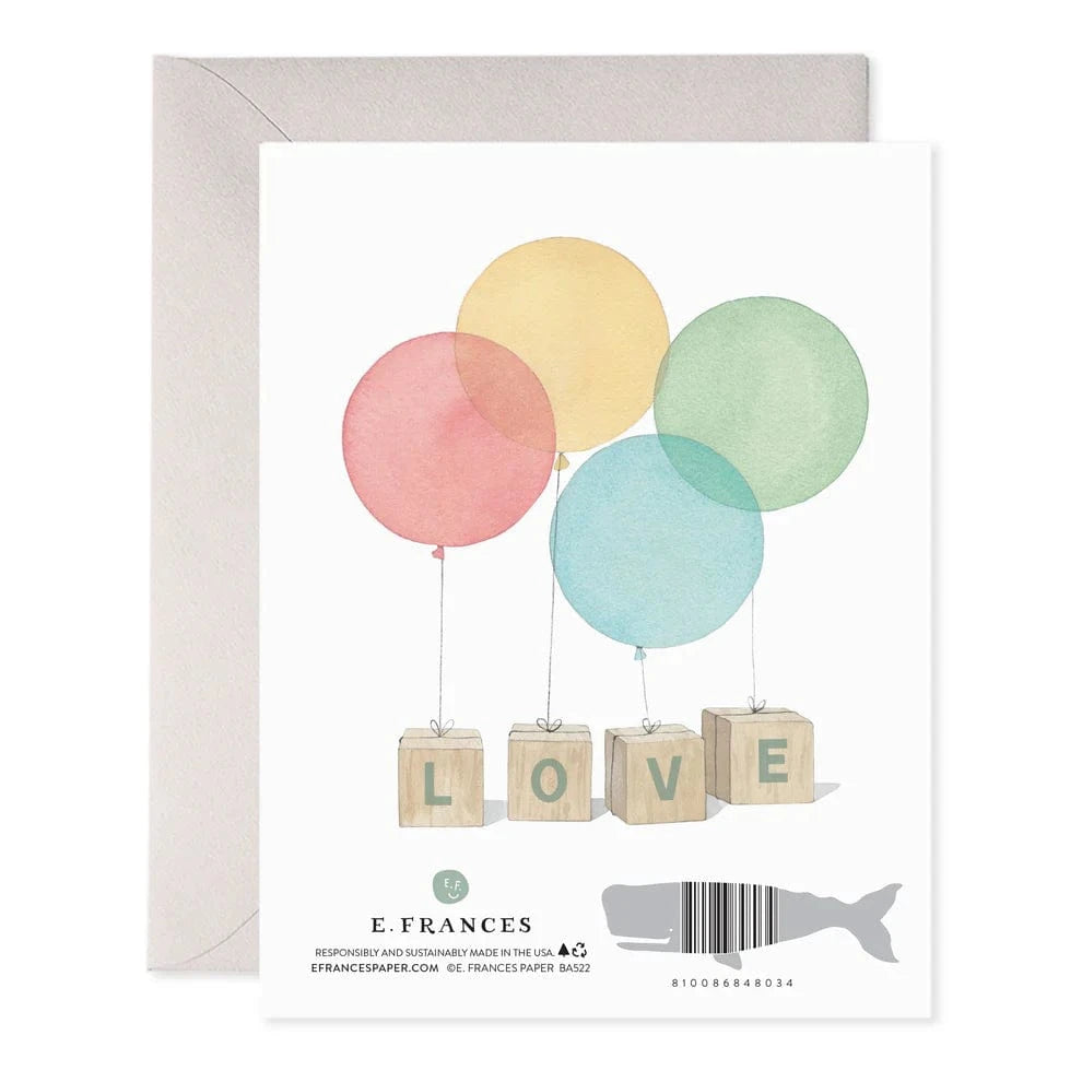 E. Frances Paper Cards Baby Blocks Card
