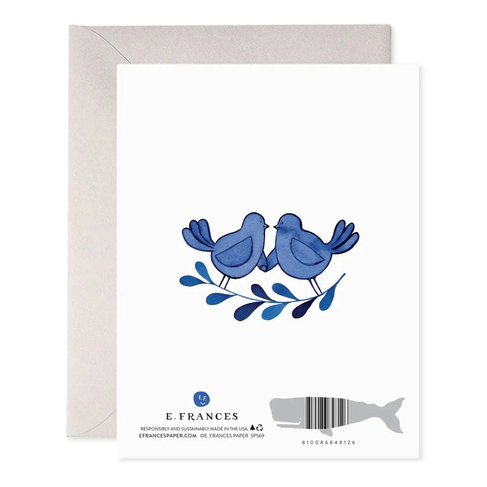 E. Frances Paper Cards Blue Birds Anniversary
