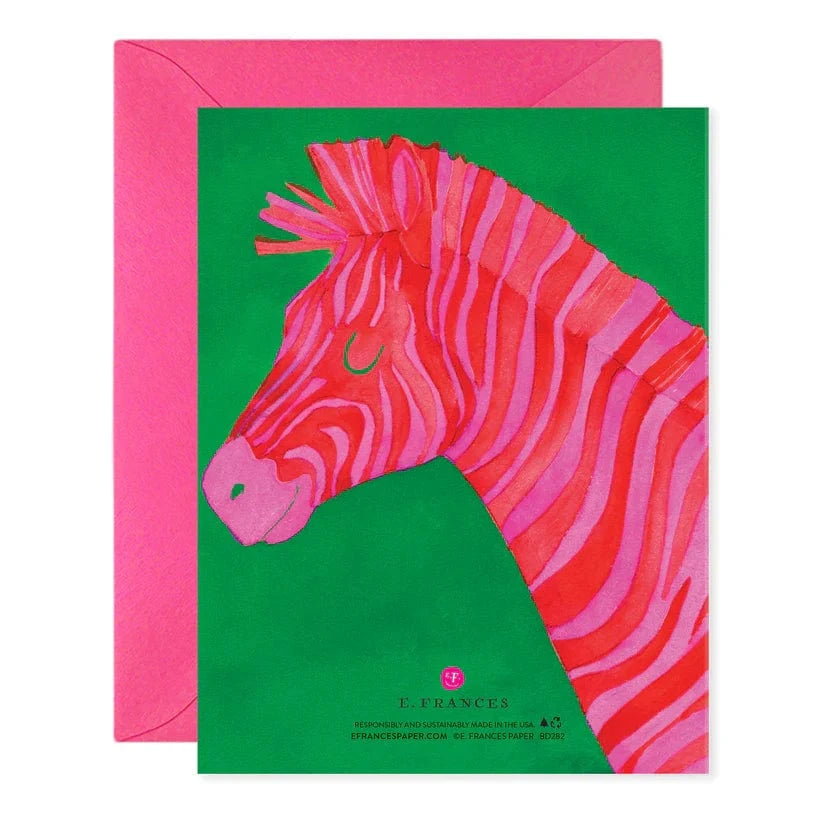 E. Frances Paper Cards Extraordinary Zebra Birthday Card
