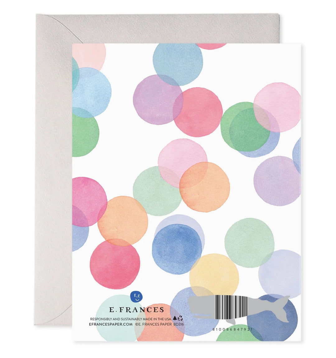 E. Frances Paper Cards Falling Confetti Birthday Card