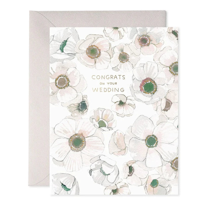 E. Frances Paper Cards White Flower Wedding